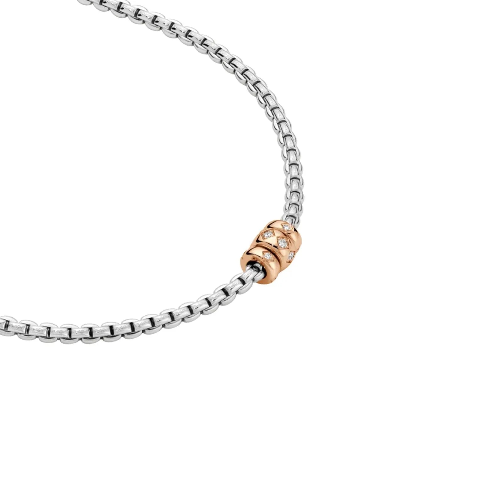 Eka 18ct White & Rose Gold Diamond Necklace 73101C3_PB_B_RRR