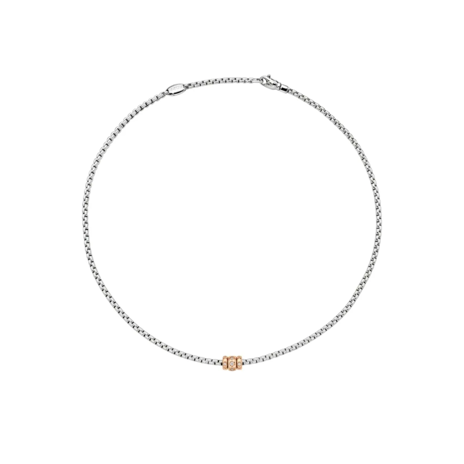 Eka 18ct White & Rose Gold Diamond Necklace 73101C3_PB_B_RRR