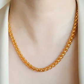 Ella gold rolo link chain statement necklace