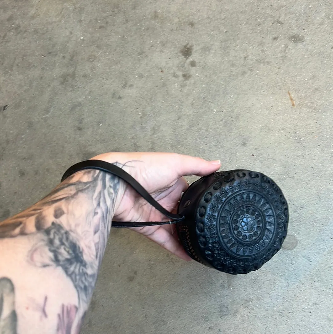Embossed Circle Wristlet