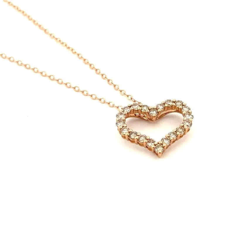 Emilia Heart Necklace - Rose Gold