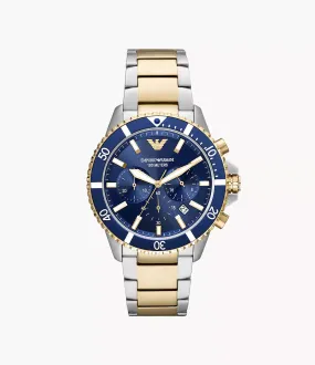 Emporio Armani Chronograph Two-Tone Stainless Steel Watch AR11362