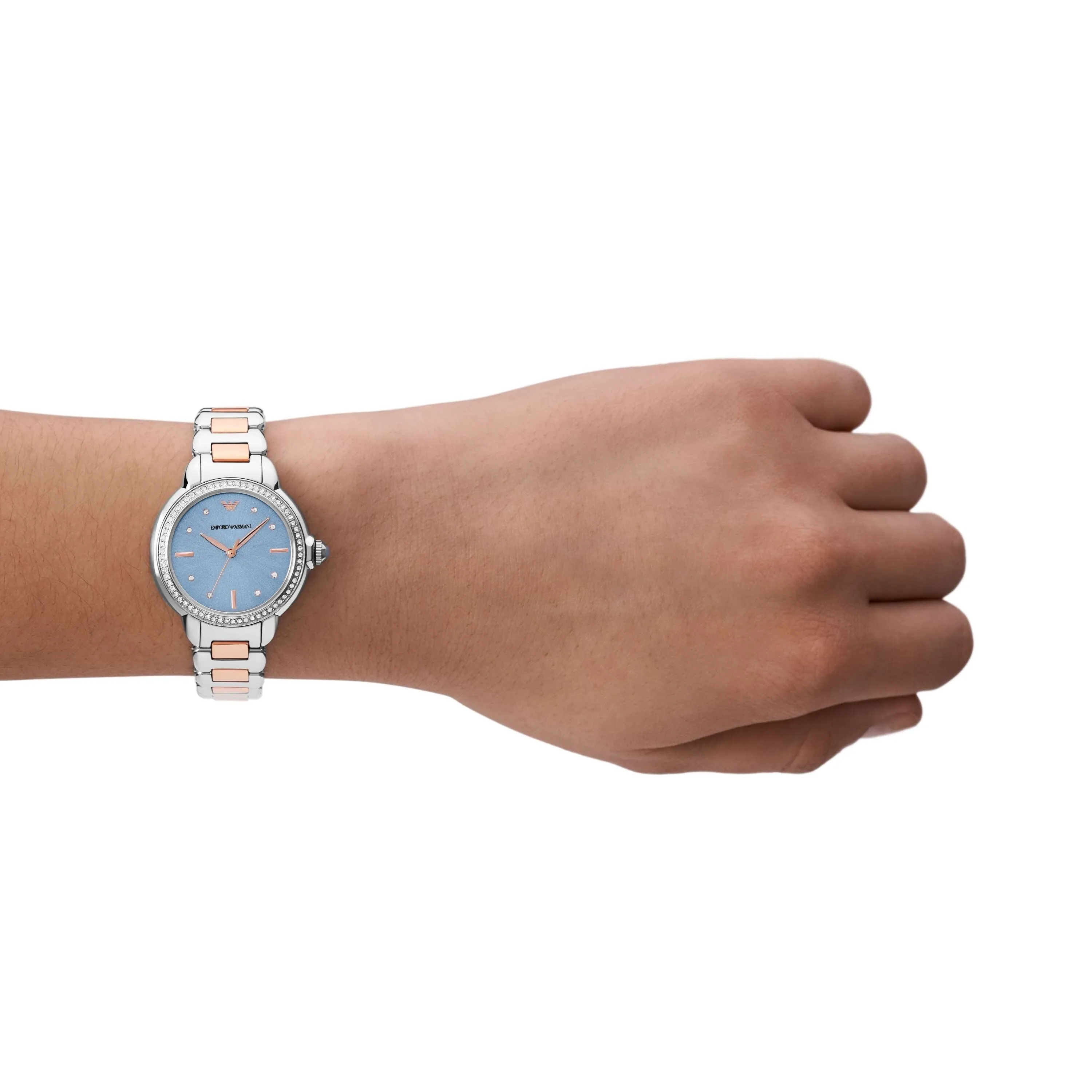 Emporio Armani Two Tone Analogue Watch AR11597