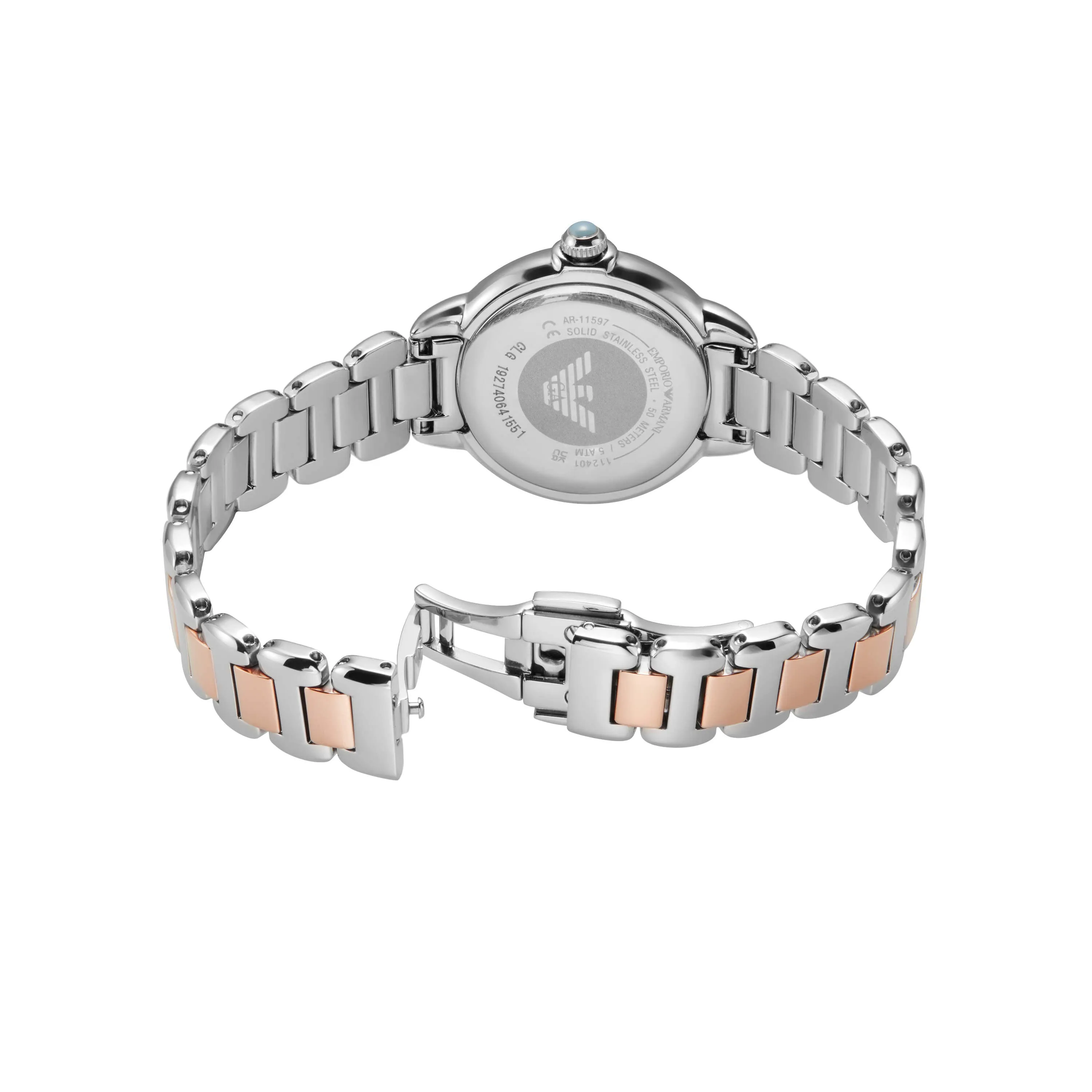 Emporio Armani Two Tone Analogue Watch AR11597
