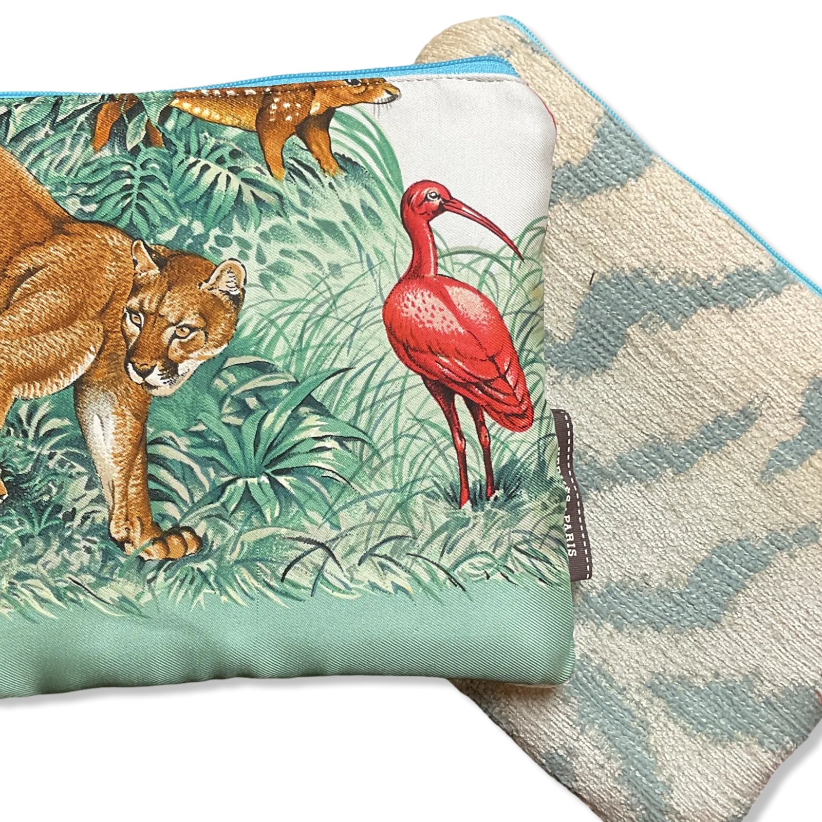 Equateur Vintage Silk Scarf Wristlet Bag