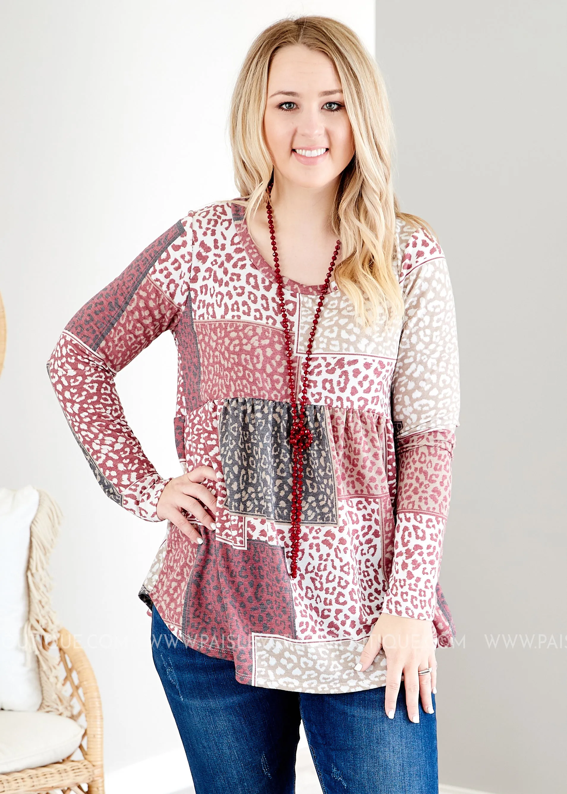 Fall into Line Top - FINAL SALE