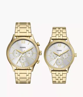 Fenmore Multifunction Gold-Tone Stainless Steel Watch Set BQ2899SET