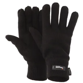FLOSO Mens Thermal Thinsulate Knitted Winter Gloves (3M 40g)