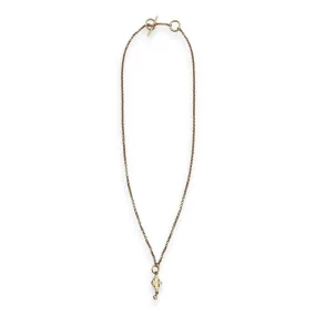 Gambade H Necklace in 18k Rose Gold Hardware