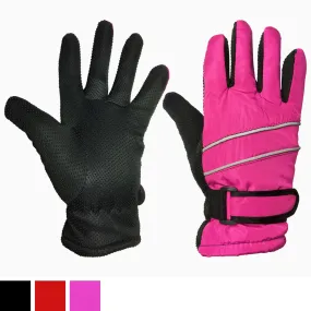Girls Thermal Lined Winter Gloves with Gripper Palms