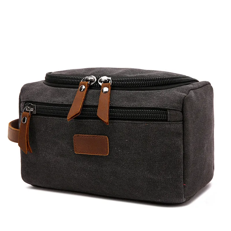 Groomsmen Gifts Personalized Canvas Dopp Kit Monogrammed Toiletry Bag Best Man Gift