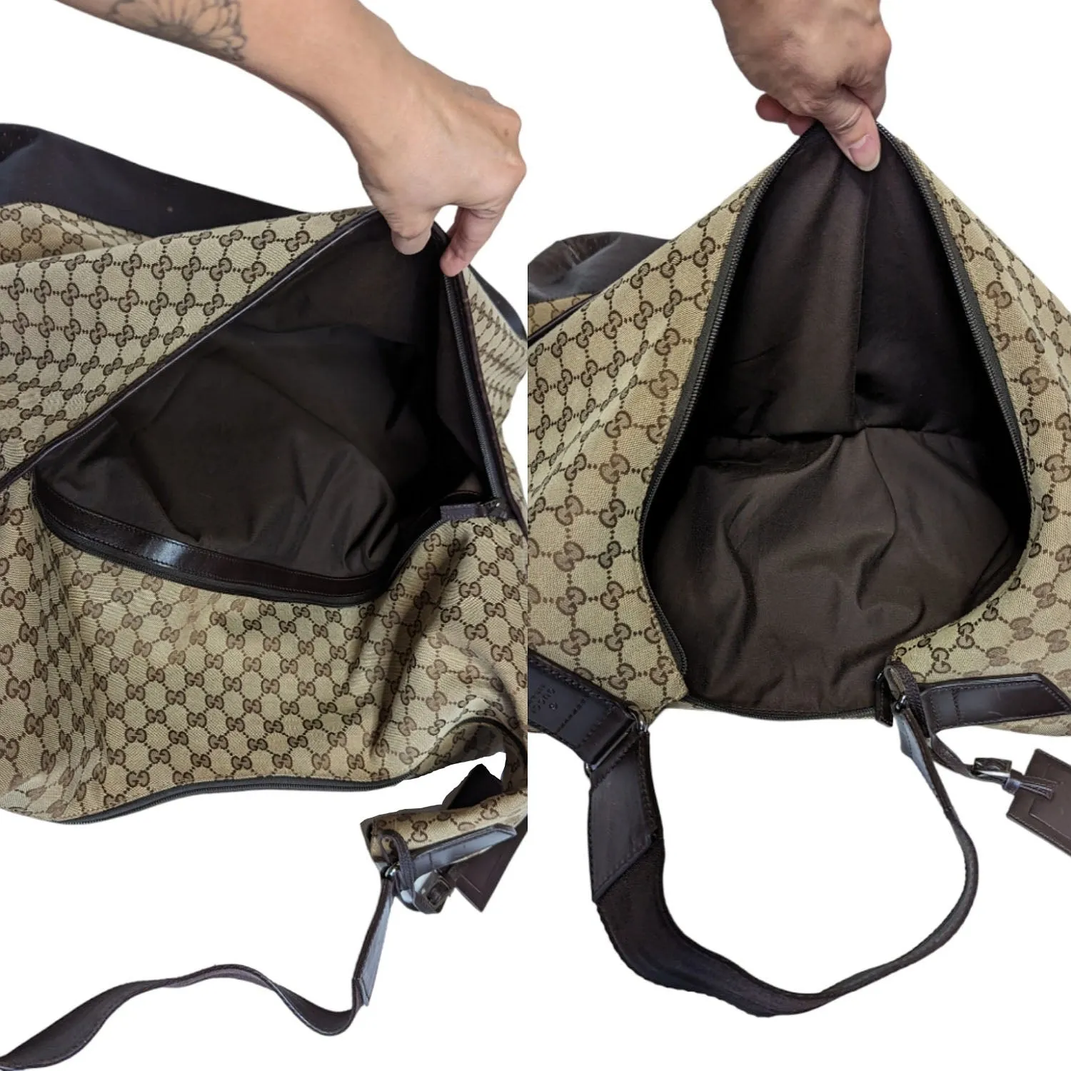 Gucci Brown GG Monogram Canvas Garment Hobo