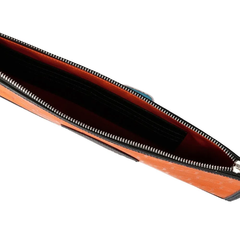 Gucci Off The Grid Orange Econyl Pouch Wristlet Clutch Bag 625598