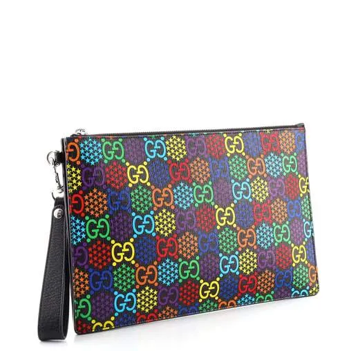 Gucci Psychedelic Rainbow GG Wristlet Clutch Clutch