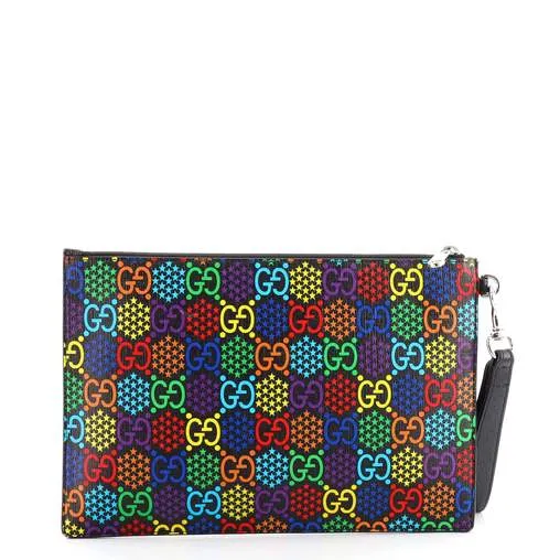 Gucci Psychedelic Rainbow GG Wristlet Clutch Clutch