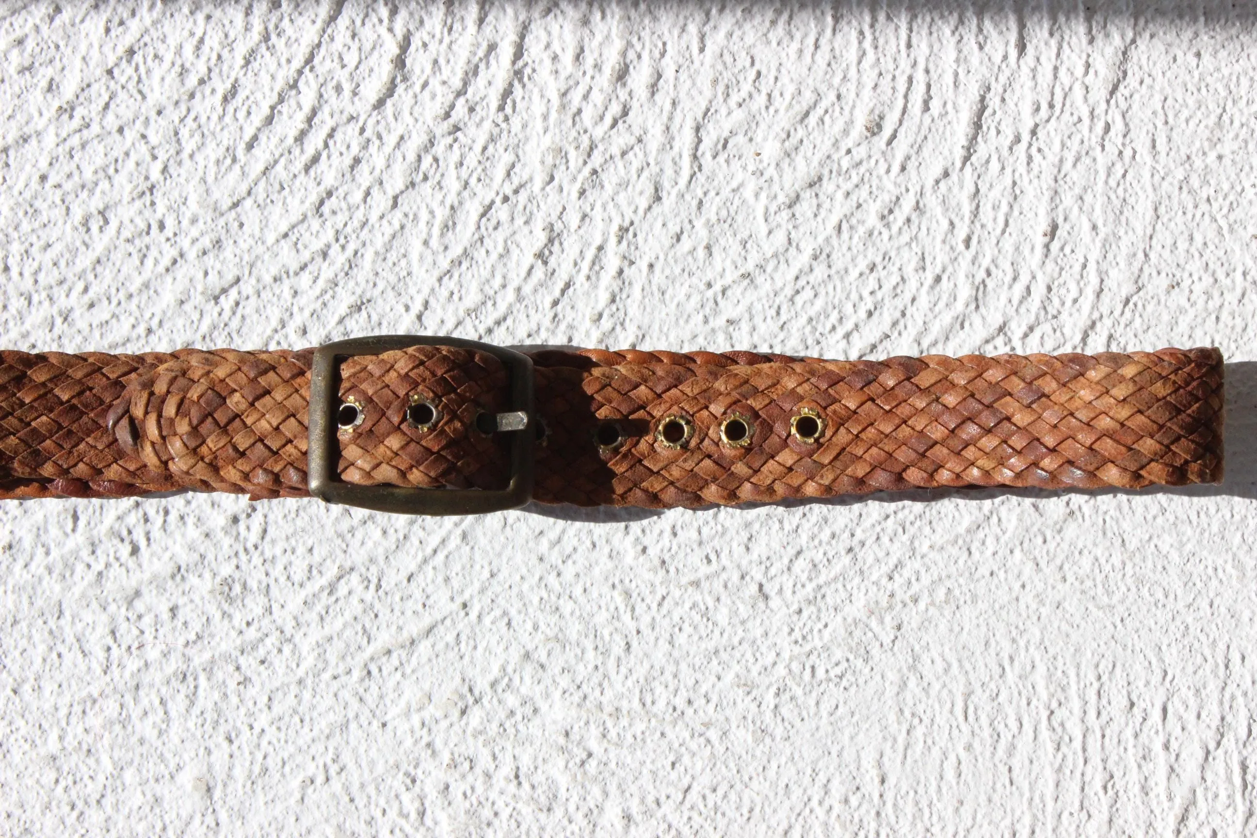 Hand Woven 70s Caramel Belt