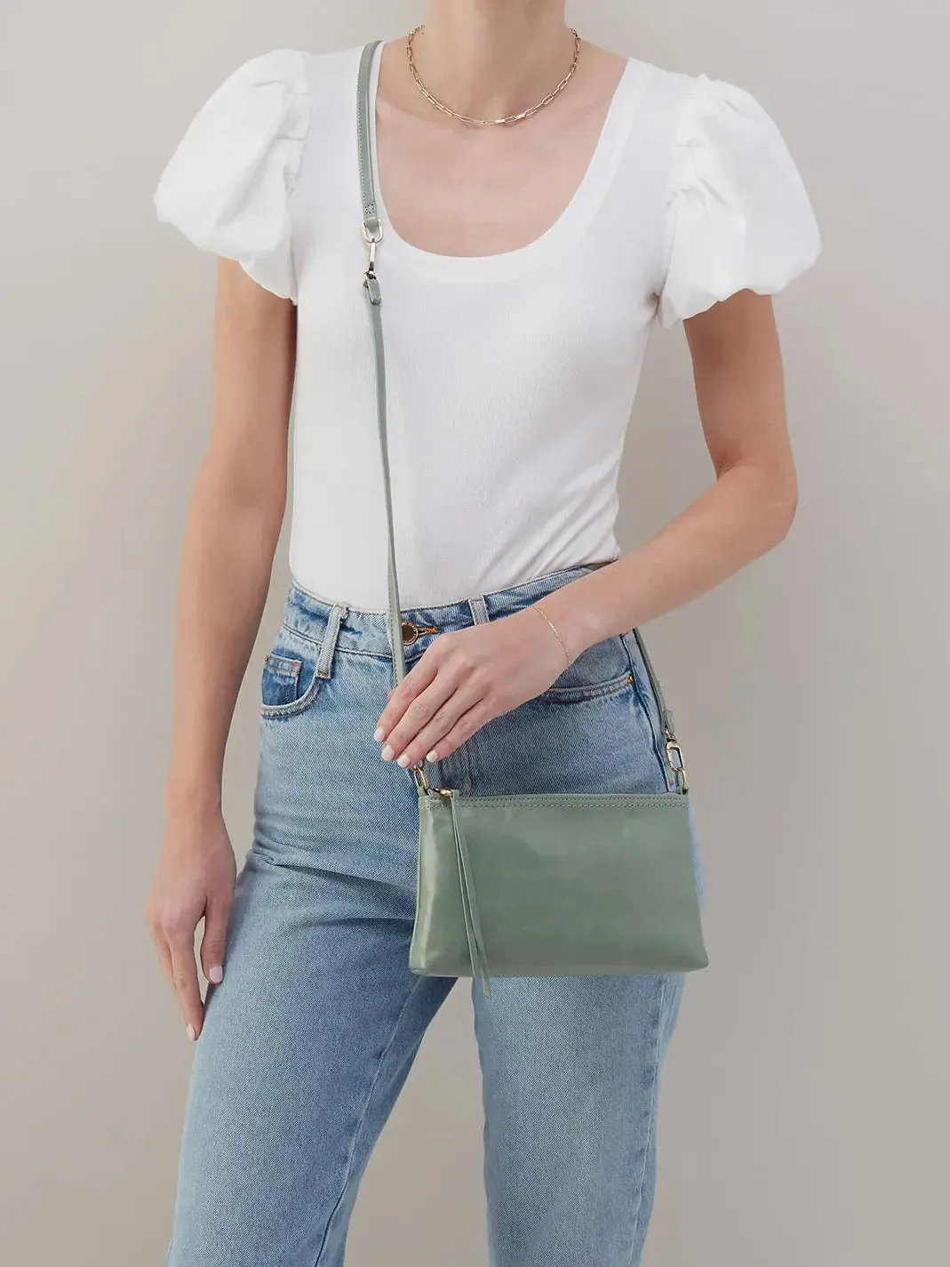 HOBO Darcy Crossbody: Polished Leather
