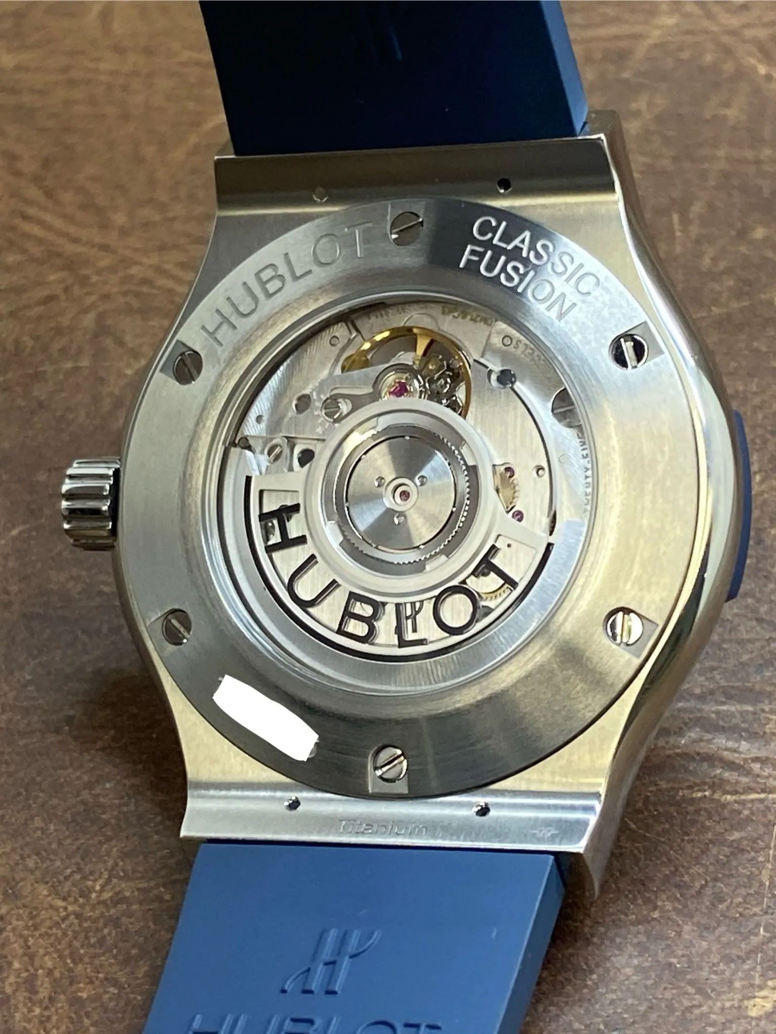 Hublot Classic Fusion 45mm Titanium 511.NX.7170.LR Blue Dial Automatic Men's Watch