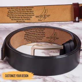 I Hope You Always Know How Hard You Work - Personalized Leather Belt