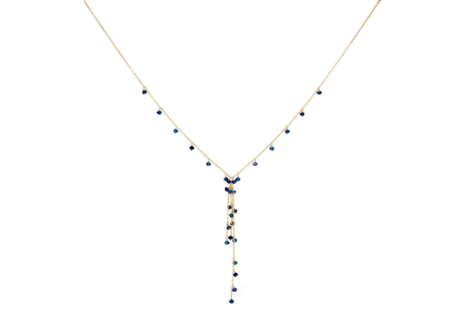 Ivy Kyanite Lariat Gemstone Necklace
