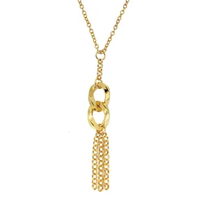 Large Curb Tassel Link Necklace