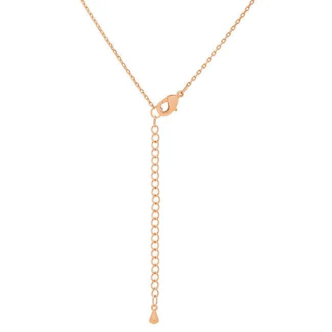 LOVCIA Rose Gold Tone J Initial Necklace