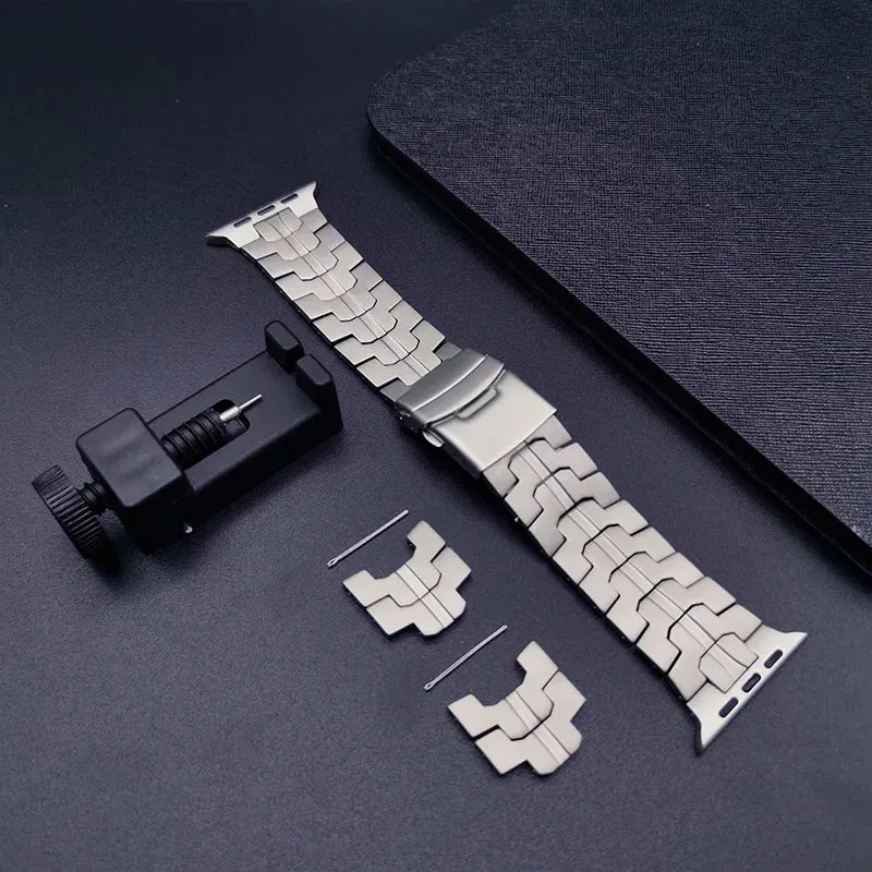Luxury Titanium Band For Apple Watch Ultra 2 49mm 45mm 41mm 44 40MM Men