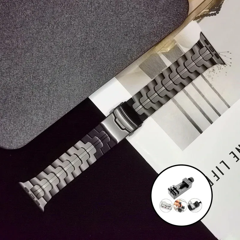 Luxury Titanium Band For Apple Watch Ultra 2 49mm 45mm 41mm 44 40MM Men