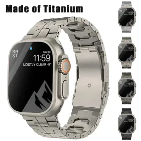 Luxury Titanium Band For Apple Watch Ultra 2 49mm 45mm 41mm 44 40MM Men