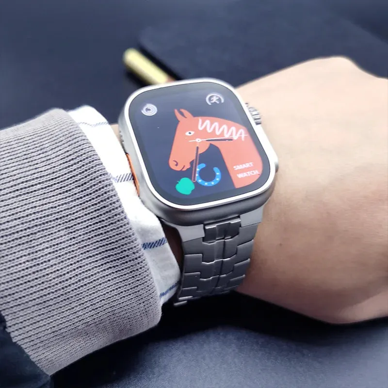 Luxury Titanium Band For Apple Watch Ultra 2 49mm 45mm 41mm 44 40MM Men
