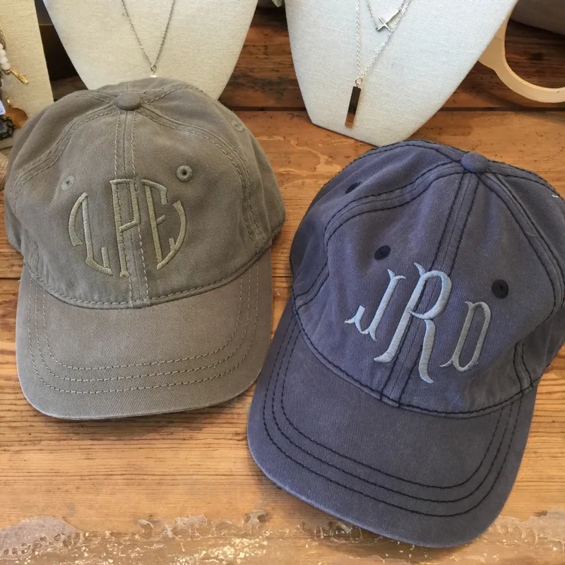 Monogrammed Baseball Hat - Assorted Colors
