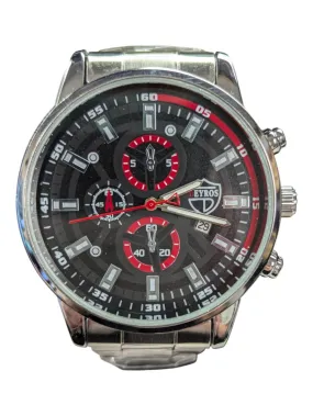 New Mens Quartz Watch Black Dial