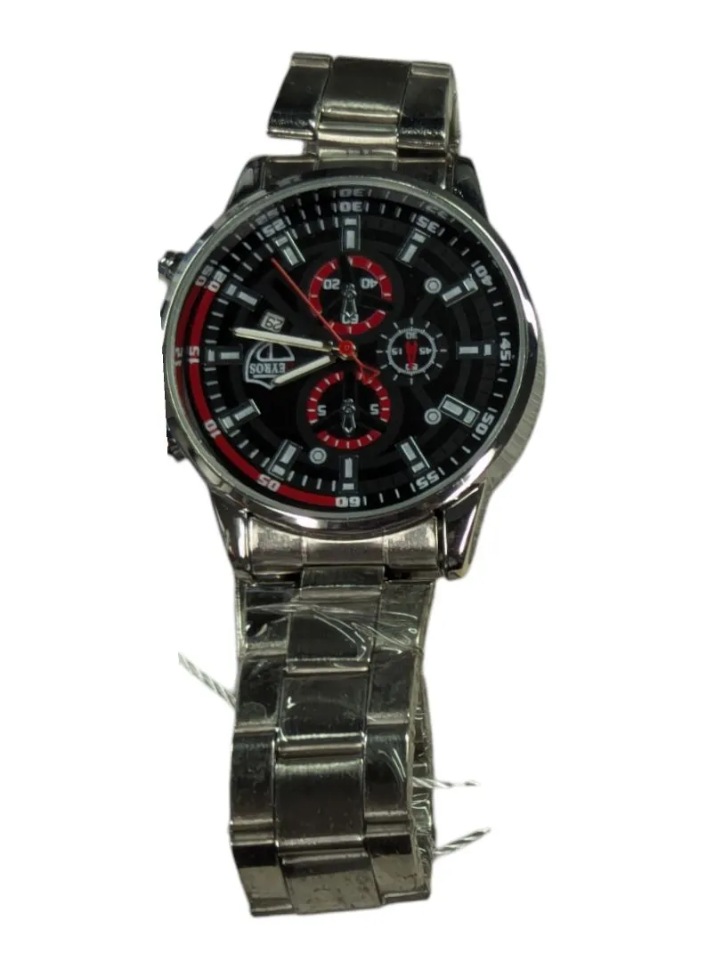 New Mens Quartz Watch Black Dial
