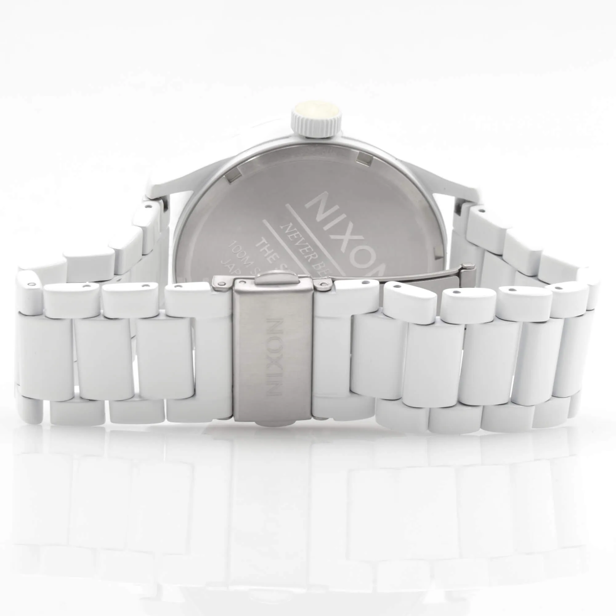 Nixon Men's Watch - Sentry Day-Date Quartz White Dial Steel Bracelet | A356-12600