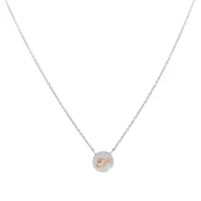 Nomination Mybonbons Necklace With Letter T In Rose Gold And Stone