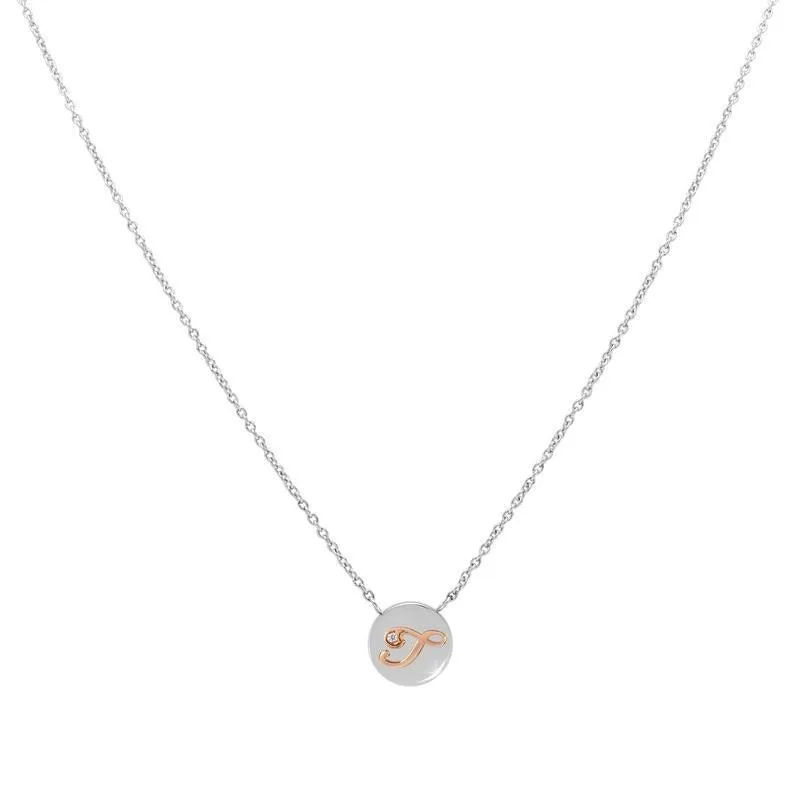 Nomination Mybonbons Necklace With Letter T In Rose Gold And Stone