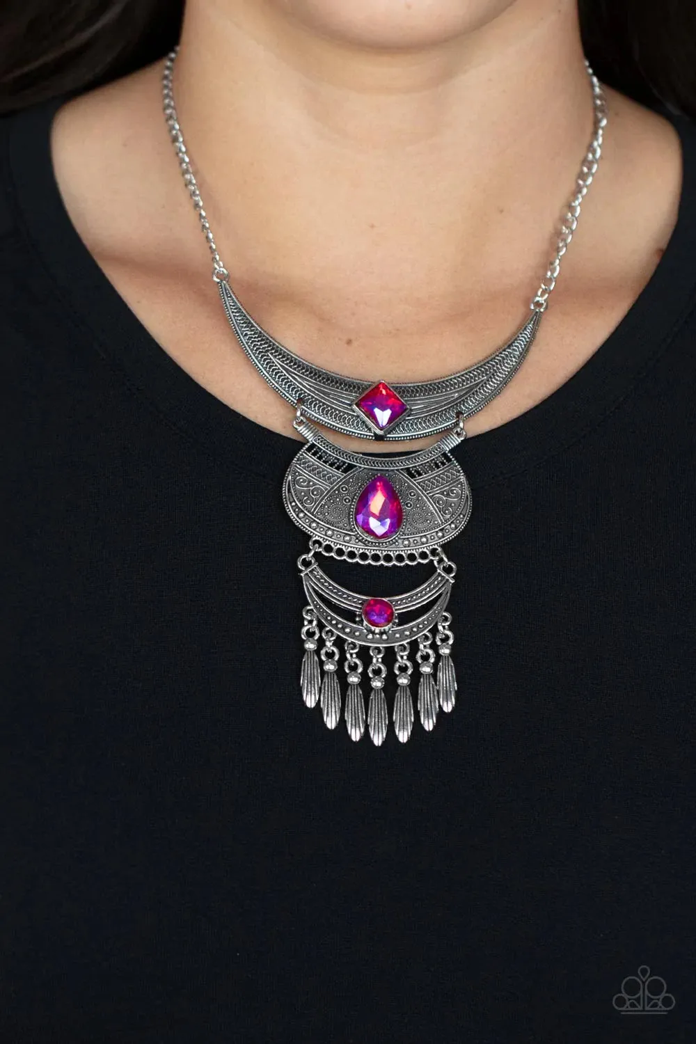 Paparazzi Lunar Enchantment-Pink Necklace