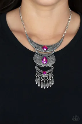 Paparazzi Lunar Enchantment-Pink Necklace