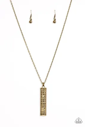 Paparazzi Necklace ~ Big Shot Shimmer - Brass