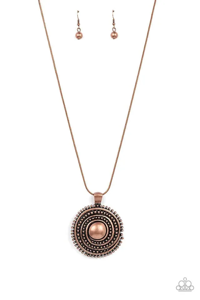 Paparazzi Necklace ~ Solar Swirl - Copper