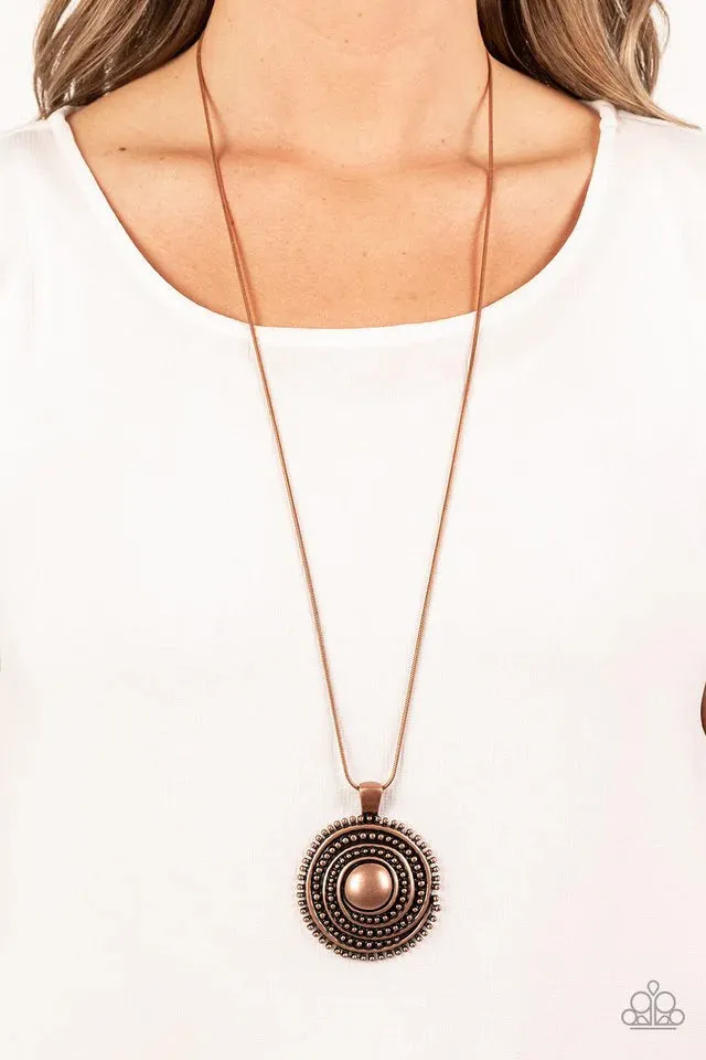 Paparazzi Necklace ~ Solar Swirl - Copper