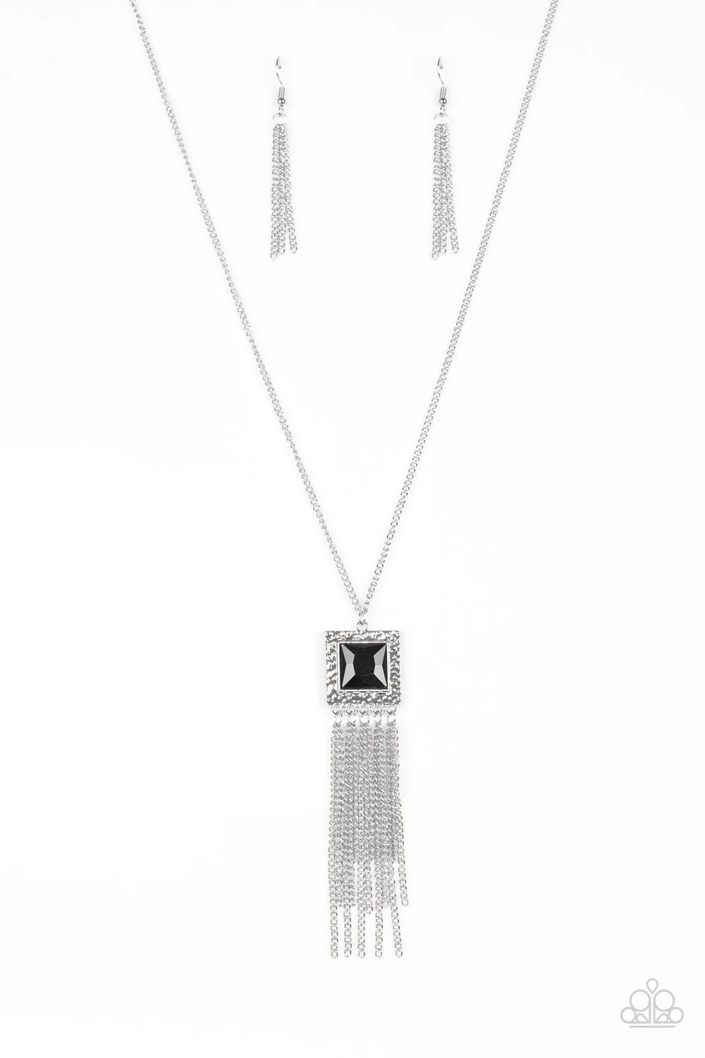 Paparazzi Shimmer Sensei Black Long Necklace