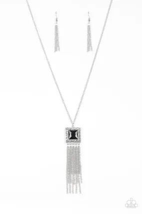 Paparazzi Shimmer Sensei Black Long Necklace