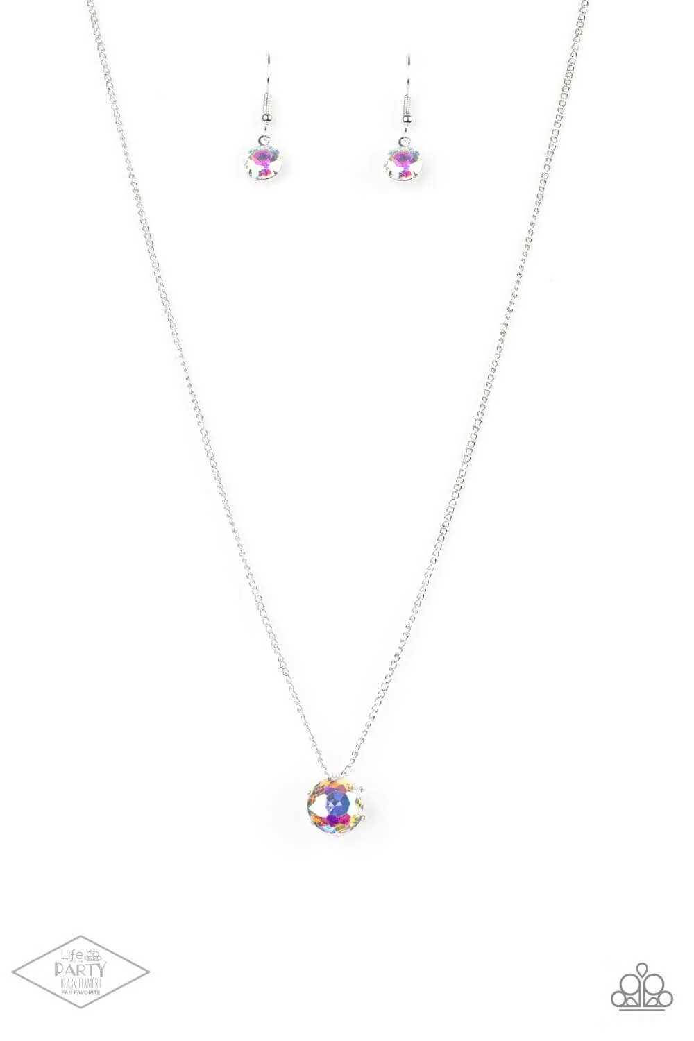 Paparazzi What A Gem - Multi Necklace - Black Diamond Life of the Party Exclusive