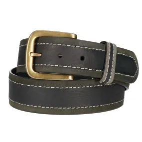 Paul & Taylor Mens Big & Tall  Two Tone Bridle Belt with Removable Buckle