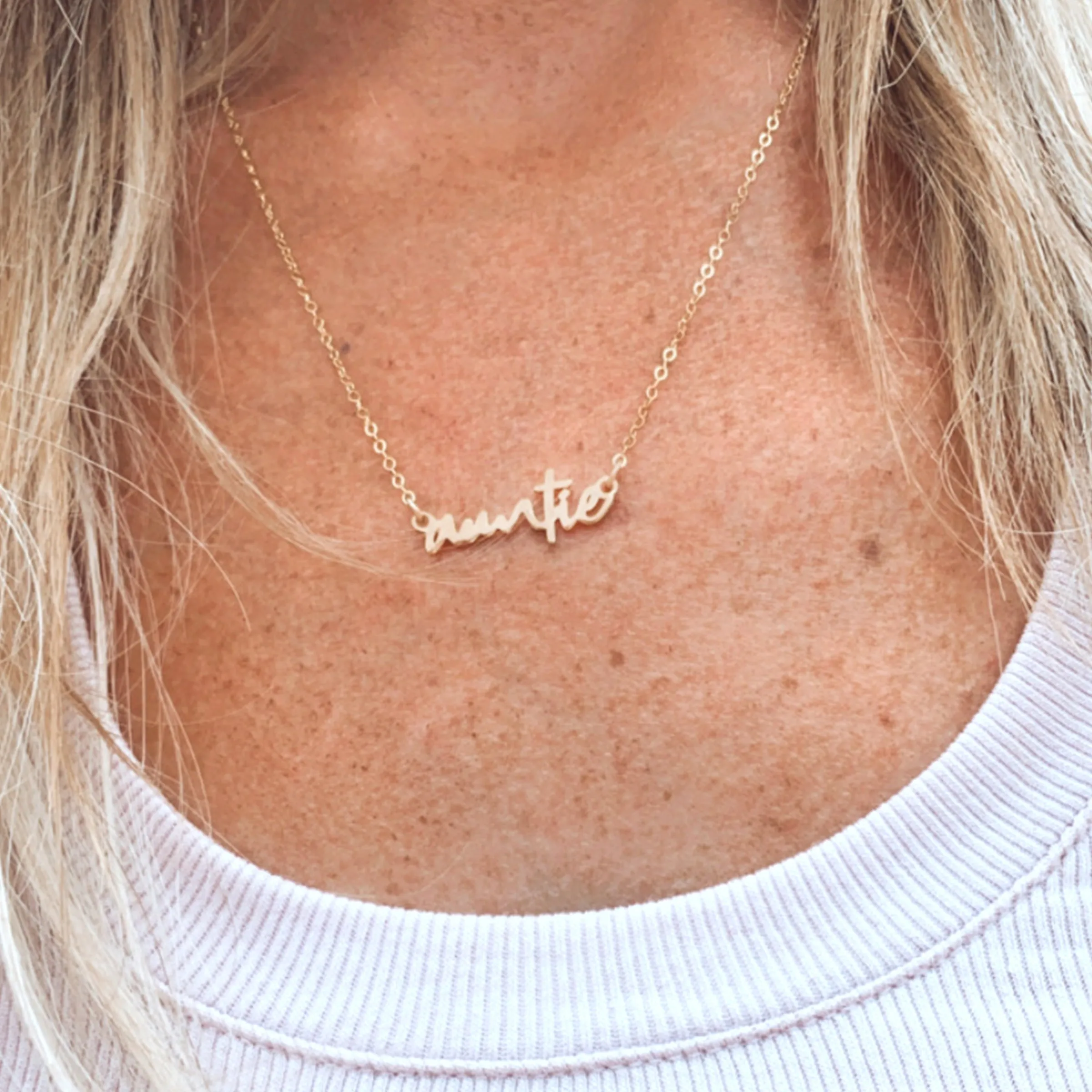 Personalized Auntie Necklace