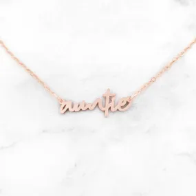 Personalized Auntie Necklace