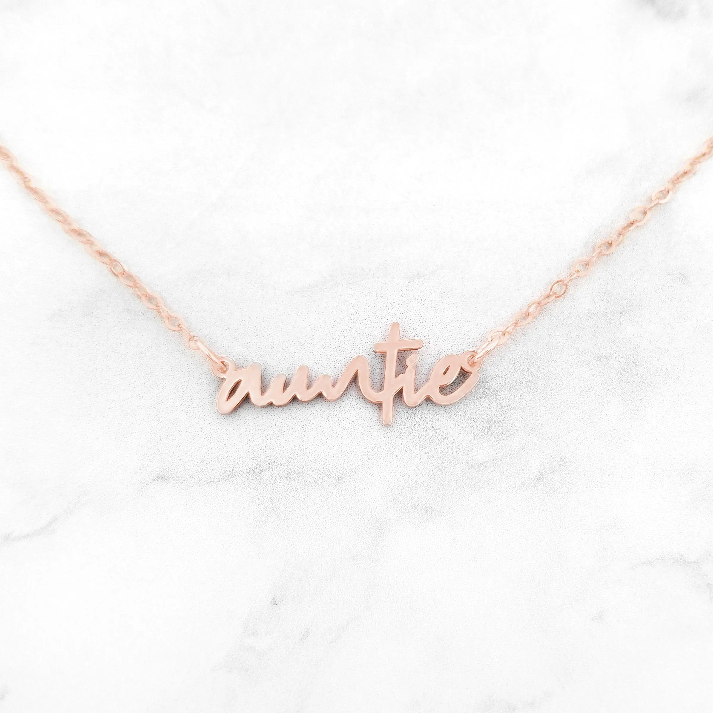 Personalized Auntie Necklace