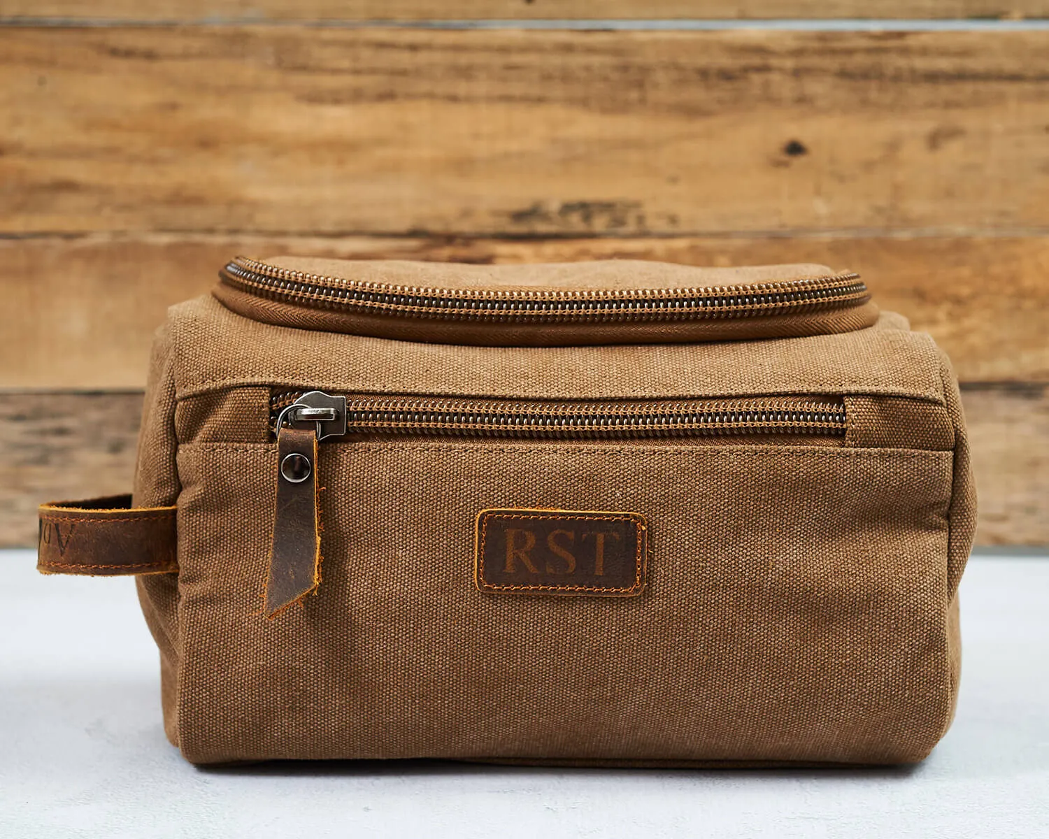 Personalized Canvas Dopp Kit Bag Canvas Toiletry Bag Monogram Mens Toiletry Bag Canvas Gift for Him, Father's Day Gift, Lifetime Canvas Gift