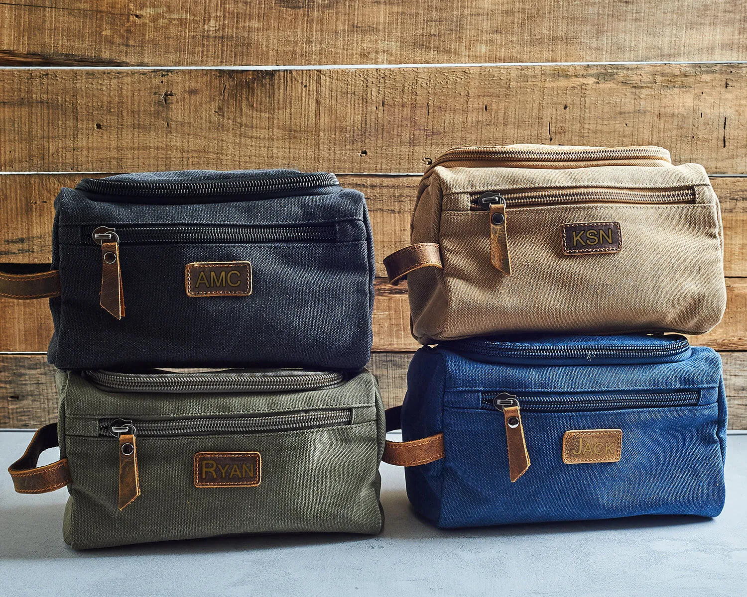 Personalized Canvas Dopp Kit Bag Canvas Toiletry Bag Monogram Mens Toiletry Bag Canvas Gift for Him, Father's Day Gift, Lifetime Canvas Gift
